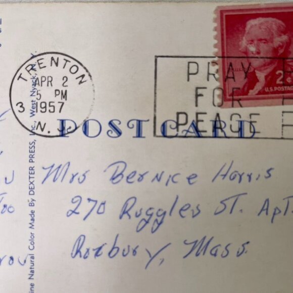 Vintage Post Card 1957 Postcard Regimental Chapel Fort Dix NJ Collectible Dexter - Picture 5 of 5